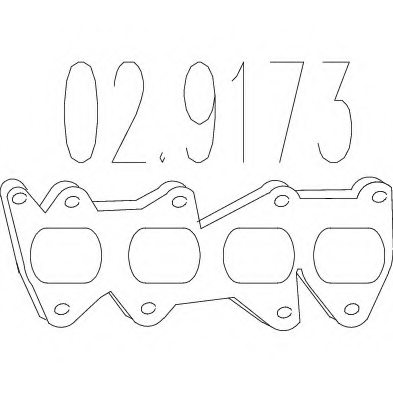 MTS 02.9173 Gasket, exhaust pipe